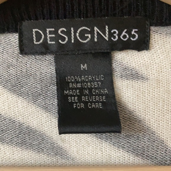 Retro Y2K Zebra Print Sweater Pull Over Black White Size Medium - Picture 9 of 10